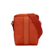 Pre-owned Leather shoulder-bags Hermès Vintage , Orange , Dames