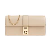 Leren portemonnee aan een ketting Salvatore Ferragamo , Beige , Dames