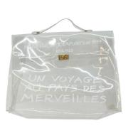 Pre-owned Vinyl handbags Hermès Vintage , White , Dames