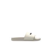 Slippers met logo Palm Angels , Gray , Heren