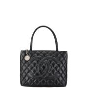 Pre-owned Leather chanel-bags Chanel Vintage , Black , Dames