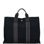 Pre-owned Canvas handbags Hermès Vintage , Black , Dames