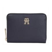 Blauwe Ritsportemonnee Iconisch Synthetisch Materiaal Tommy Hilfiger ,...