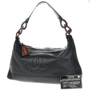 Pre-owned Leather chanel-bags Chanel Vintage , Black , Dames