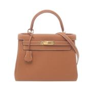 Pre-owned Leather handbags Hermès Vintage , Brown , Dames