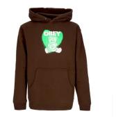 Bruine Basic Hoodie voor Dames Obey , Brown , Heren