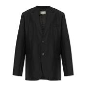 Wollen blazer met open revers Maison Margiela , Black , Heren