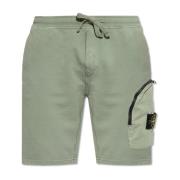 Shorts met logo Stone Island , Green , Heren