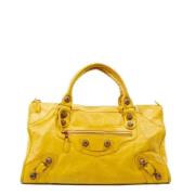 Pre-owned Leather balenciaga-bags Balenciaga Vintage , Yellow , Dames