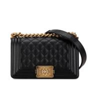 Pre-owned Leather chanel-bags Chanel Vintage , Black , Dames