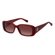 Rode Plastic Dames Zonnebril Tommy Hilfiger , Red , Dames