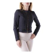 Elegante Zwarte Blazer met Decoratieve Rand Richmond , Black , Dames