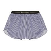 Gestreepte patroon shorts Palm Angels , Blue , Dames