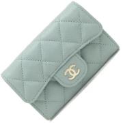 Pre-owned Leather home-office Chanel Vintage , Blue , Dames