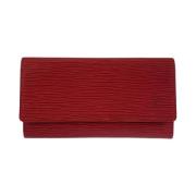 Pre-owned Leather wallets Louis Vuitton Vintage , Red , Dames