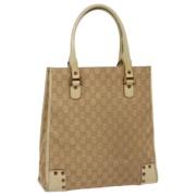 Pre-owned Canvas gucci-bags Gucci Vintage , Beige , Dames