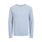 Essentials Gebreide Crew Neck Trui Blauw Jack & Jones , Blue , Heren