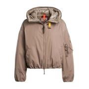 Satin Oversized Bomberjack met Dons Parajumpers , Brown , Dames