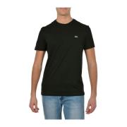 Stijlvolle Zwarte Slim Fit T-Shirt voor Heren Lacoste , Black , Heren