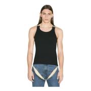 Geribbelde Overall Gespen Tanktop Jean Paul Gaultier , Black , Heren