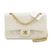 Pre-owned Fabric shoulder-bags Chanel Vintage , Beige , Dames