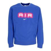 Air Fleece Crewneck Sweatshirt Game Nike , Blue , Heren