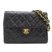 Pre-owned Leather chanel-bags Chanel Vintage , Black , Dames