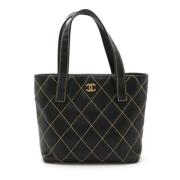 Pre-owned Leather chanel-bags Chanel Vintage , Black , Dames