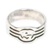 Pre-owned Stainless Steel rings Gucci Vintage , Gray , Dames