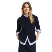 Wollen hoodie met rits Gant , Blue , Dames