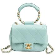 Pre-owned Leather chanel-bags Chanel Vintage , Green , Dames