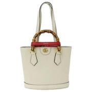 Pre-owned Leather gucci-bags Gucci Vintage , White , Dames