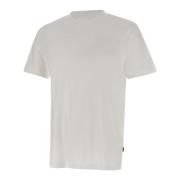 Wit Gekamd Katoen T-shirt Ronde Hals Hugo Boss , White , Heren