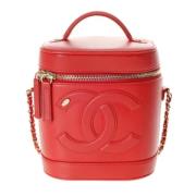 Pre-owned Leather chanel-bags Chanel Vintage , Red , Dames