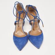 Pre-owned Suede heels Aquazzura Pre-owned , Blue , Dames