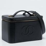 Pre-owned Leather handbags Chanel Vintage , Black , Dames