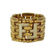 Pre-owned Metal rings Versace Pre-owned , Yellow , Dames