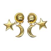 Pre-owned Metal earrings Celine Vintage , Yellow , Dames