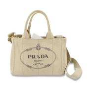 Pre-owned Canvas totes Prada Vintage , Beige , Dames