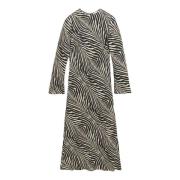 Zebra Print Maxi Jurk Parise By Herenne Birger , Black , Dames