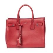 Pre-owned Leather handbags Yves Saint Laurent Vintage , Red , Dames