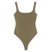 Militaire Square Neck Bodysuit Entire Studios , Green , Dames