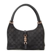 Pre-owned Canvas shoulder-bags Gucci Vintage , Black , Dames