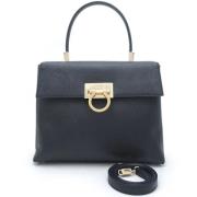 Pre-owned Leather handbags Salvatore Ferragamo Pre-owned , Black , Dam...