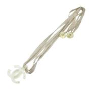 Pre-owned Plastic chanel-jewelry Chanel Vintage , White , Dames