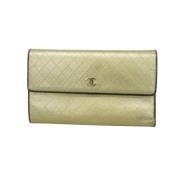 Pre-owned Leather wallets Chanel Vintage , Beige , Dames