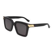 Zonnebril met Vierkant Frame Bv1005S Bottega Veneta , Black , Unisex