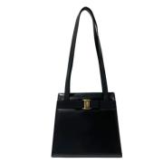 Pre-owned Leather shoulder-bags Salvatore Ferragamo Pre-owned , Black ...