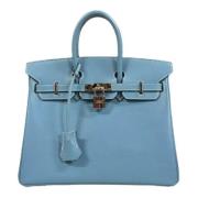 Pre-owned Leather handbags Hermès Vintage , Blue , Dames