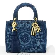 Pre-owned Canvas handbags Dior Vintage , Blue , Dames